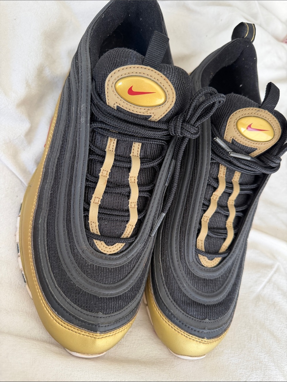 Nike Black & Gold Air Max 97 Style Sneakers